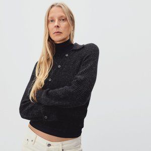 Everlane Alpaca Collared Cardigan Charcoal Size XXS